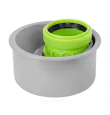 Переход PP-H регулируемый серый Дн 110х50х3-40гр б/нап в/к VALFEX 26110050