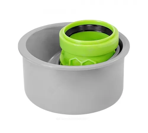 Переход PP-H регулируемый серый Дн 110х50х3-40гр б/нап в/к VALFEX 26110050