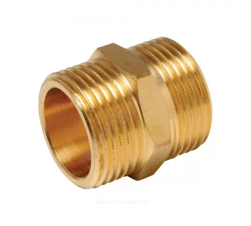 Ниппель латунь Ду 15 (1/2") НР Цветлит ZW50053