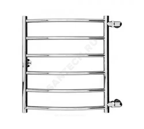 Полотенцесушитель водяной нерж сталь Лесенка Ду 25 (1") НР 500х500мм 6П боковое подключение б/к Старт-2 Элит-Металл ВЭК-10-02