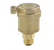 Воздухоотводчик автоматический латунь R88I Ду 10 Ру14 G3/8" НР прямой с запорным клапаном Giacomini R88IY002