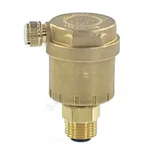 Воздухоотводчик автоматический латунь R88I Ду 10 Ру14 G3/8" НР прямой с запорным клапаном Giacomini R88IY002