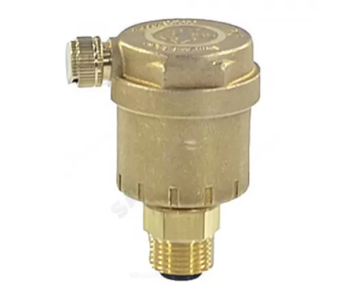 Воздухоотводчик автоматический латунь R88I Ду 15 Ру14 G1/2" НР прямой с запорным клапаном Giacomini R88IY003