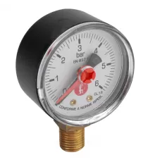 Манометр R225I радиальный Дк50мм 0-6 бар кл.2,5 G3/8" Giacomini R225IY010