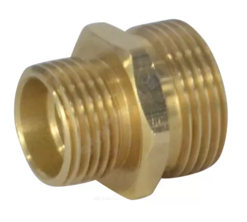 Ниппель латунь переходной Ду 20х15 (3/4"х1/2") НР ...