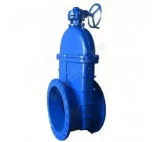 Задвижка чугун 30ч539р аналог МЗВ обрезиненный клин EPDM Ду 1200 Ру10 Тмакс=120C фл с редуктором RMCX