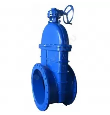 Задвижка чугун 30ч539р аналог МЗВ обрезиненный клин EPDM Ду 700 Ру10/16 Тмакс=120C фл с редуктором RMCX