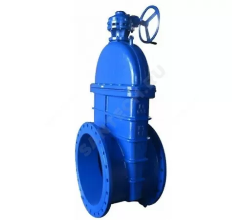 Задвижка чугун 30ч539р аналог МЗВ обрезиненный клин EPDM Ду 1200 Ру10 Тмакс=120C фл с редуктором RMCX