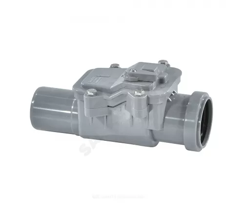 Клапан PP-H обратный канализационный серый Дн 50 б/нап в/к RTP (РосТурПласт) 11338