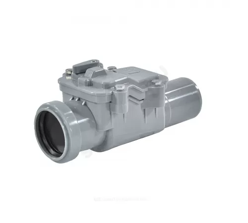 Клапан PP-H обратный канализационный серый Дн 50 б/нап в/к RTP (РосТурПласт) 11338