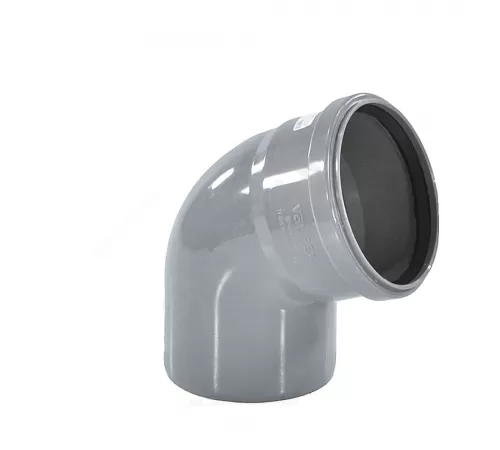 Отвод PP-H серый Дн 110х67гр б/нап в/к VALFEX 20132110