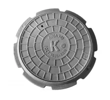 Люк чугун канализационный (К) ЛУ (Легкий усиленный) А30 круглый m=51кг h=65мм ГОСТ 3634-2019 ДПК