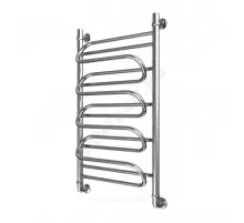 Полотенцесушитель водяной нерж сталь Лесенка Ду 25 (1") НР 400х660мм 3П нижнее подключение в/к соединитель (1"х3/4") Элегия Элит-Металл В-30-01