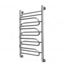 Полотенцесушитель водяной нерж сталь Лесенка Ду 25 (1") НР 400х660мм 3П нижнее подключение в/к соединитель (1"х3/4") Элегия Элит-Металл В-30-01