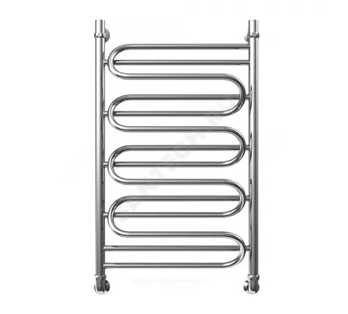 Полотенцесушитель водяной нерж сталь Лесенка Ду 25 (1") НР 400х660мм 3П нижнее подключение в/к соединитель (1"х3/4") Элегия Элит-Металл В-30-01