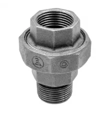 Комплект соединителя прямой американка+прокладка чугун Ду 15 (1/2") ВР/НР Fittex PLUS