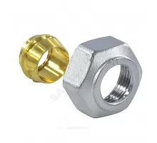 Соединитель латунь для медных труб Дн 12х1/2" обжим/ВР под евроконус R178E Giacomini R178EY122