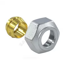 Соединитель латунь для медных труб Дн 12х1/2" обжим/ВР под евроконус R178E Giacomini R178EY122