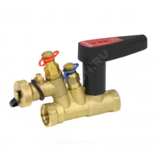 Клапан балансировочный ручной латунь FODRV Ду 15 G1/2" Ру25 ВР Kvs=0.63м3/ч с измерительными ниппелями Venturi BROEN 4355000l-001003