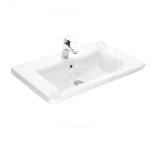 Умывальник мебельный The Gap Unik 70 1 отверстие под смеситель по центру белый Roca 327471000
