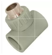 Тройник PP-R комбинированный серый Дн 20х1/2" НР для PP-R RTP (РосТурПласт) 10995