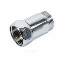 Соединитель для полотенцесушителя латунь Ду 20х15 3/4"x1/2" нак/гайка/НР прямой хром 0003-15 RCN