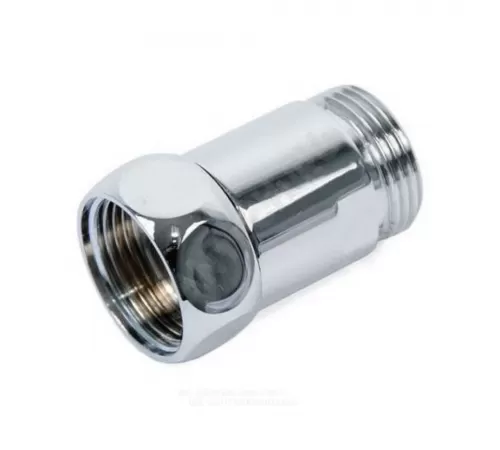 Соединитель для полотенцесушителя латунь Ду 20х15 3/4"x1/2" нак/гайка/НР прямой хром 0003-15 RCN