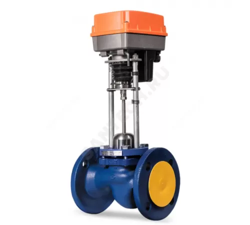 Клапан запорно-регулирующий чугун TRV-T односедельный Ду 20 Ру16 фл Kvs=6.3м3/ч с эл/приводом 3-х позиционным TSL-1600-25-1-230-IP67 230В Теплосила TRV-T-20-6,3-101