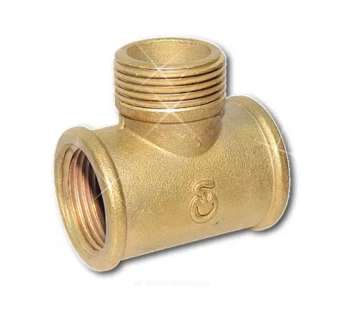 Тройник латунь Ду 20 (3/4") ВР/НР/ВР Цветлит ZW50086