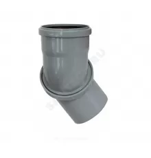 Отвод поворотный PP-H серый Дн 110 б/нап в/к RTP (РосТурПласт) 36695