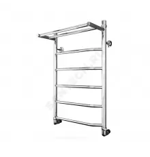 Полотенцесушитель водяной нерж сталь Лесенка Ду 25 (1") НР с полочкой 400х400мм 2П нижнее подключение в/к соединитель (1"х3/4") Вектра Элит-Металл В-13-01