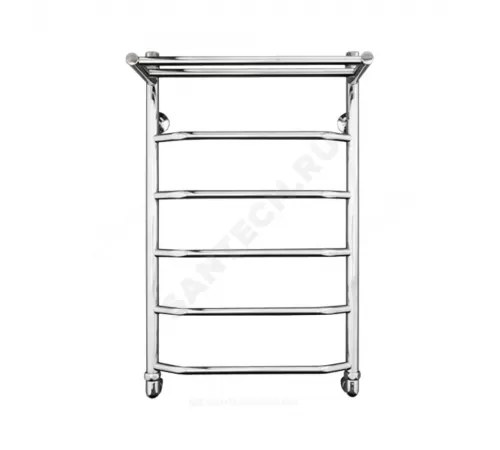 Полотенцесушитель водяной нерж сталь Лесенка Ду 25 (1") НР с полочкой 400х400мм 2П нижнее подключение в/к соединитель (1"х3/4") Вектра Элит-Металл В-13-01