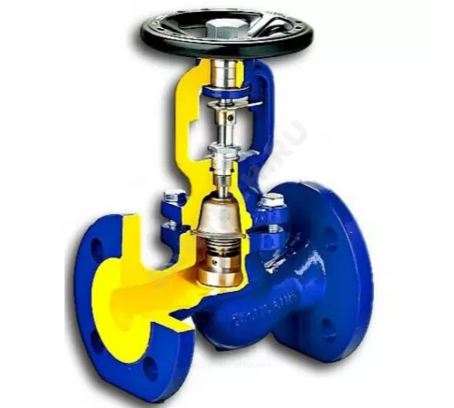 Клапан запорный сталь 234F Ду 50 Ру40 Тмакс=400 оС фл со штурвалом сильфонный Zetkama 234F050E01