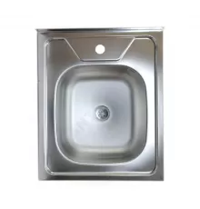 Мойка накладная 500х600х150мм сталь нержавеющая AISI 201 без сифона выпуск 1 1/2" Владикс V-204