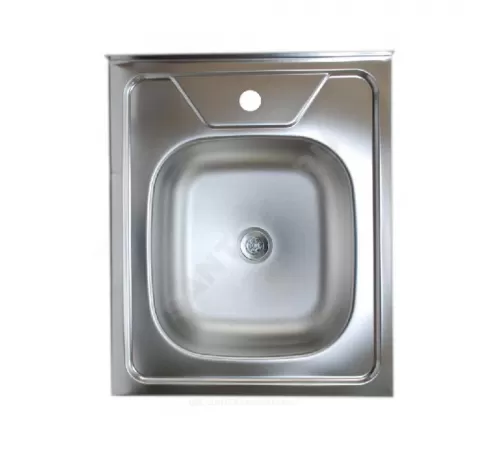 Мойка накладная 500х600х150мм сталь нержавеющая AISI 201 без сифона выпуск 1 1/2" Владикс V-204