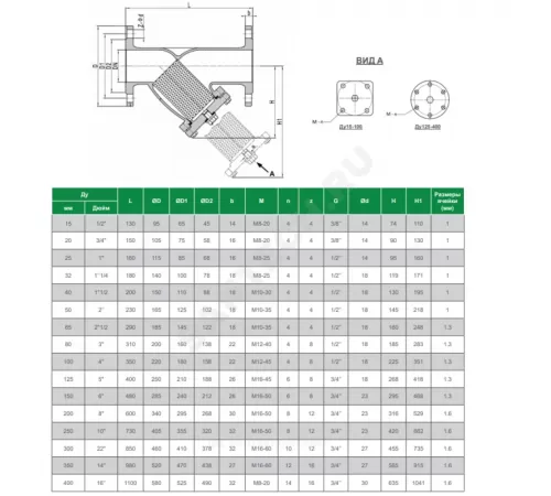 Фильтр Y-образный чугун Ду 32 Ру16 Тмакс=300 oC фл F3240N с пробкой Tecofi F3240N-0032