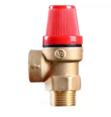 Клапан предохранительный угловой латунь Ду 15х15 Ру16 НР/ВР G1/2"хG1/2" Рср=3бар Benarmo