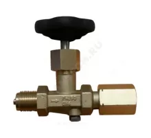 Клапан игольчатый латунь Ду 15 Ру25 ВР/НР G1/2" с маховиком ЭКОМЕРА Э-ВИ-G1/2