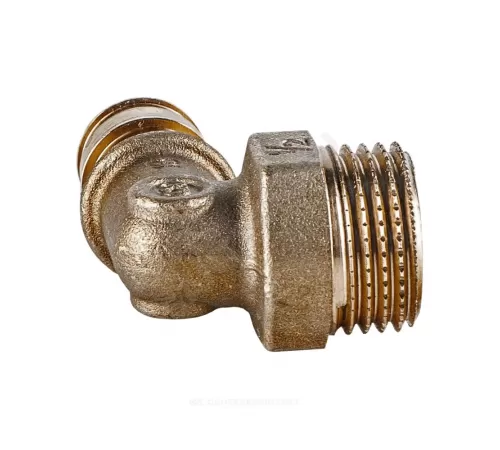 Угольник для PE-X труб радиальный латунь Дн 16х3/4" НР GX127 Giacomini GX127Y044