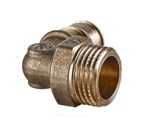 Угольник для PE-X труб радиальный латунь Дн 16х3/4" НР GX127 Giacomini GX127Y044