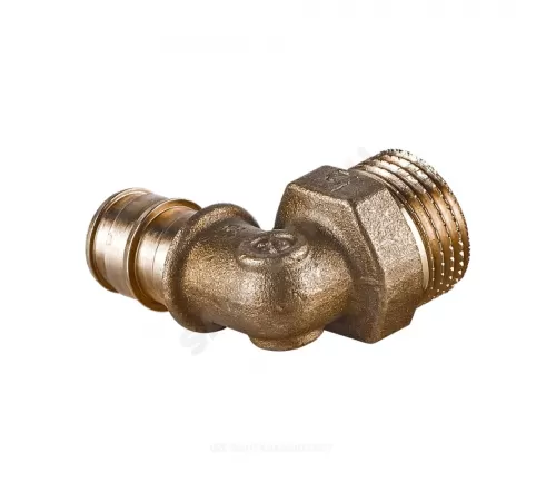 Угольник для PE-X труб радиальный латунь Дн 16х3/4" НР GX127 Giacomini GX127Y044