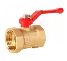 Кран шаровой латунь ПРАКТИК 120 Ду 15 Ру16 ВР рычаг красный ГАЛЛОП 103266