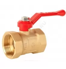 Кран шаровой латунь ПРАКТИК 120 Ду 15 Ру16 ВР рычаг красный ГАЛЛОП 103266
