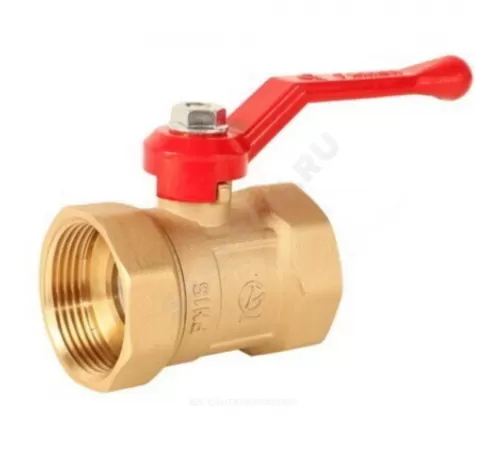 Кран шаровой латунь ПРАКТИК 120 Ду 15 Ру16 ВР рычаг красный ГАЛЛОП 103266