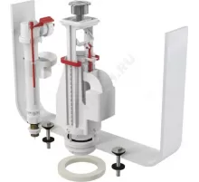 Арматура для бачка сливная/наливная 1/2" нижнее подключение кнопка хром 2/реж Alca Plast SA08ASK 1/2" CHROM