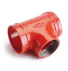 Тройник переходной под резьбу грувлок XGQT03S Ду100х32 (Дн114х11/4") Ру20 LEDE