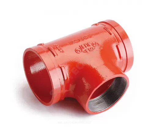 Тройник переходной под резьбу грувлок XGQT03S Ду100х32 (Дн114х11/4") Ру20 LEDE