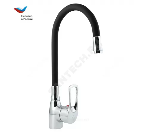 Смеситель для кухонной мойки ручка сбоку одноручный Ц-серия Славен СЛ-ОД-Ц2Ч
