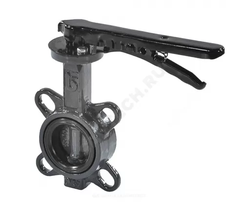 Затвор дисковый поворотный чугун ЗДМ Ду 100 Ру16 межфл с рукояткой диск чугун манжета EPDM Ридан 082X4404