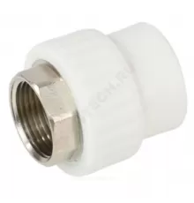 Муфта PP-R комбинированная под ключ белая Дн 75х2 1/2" ВР VALFEX 10134075